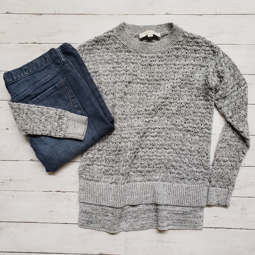 Loft Grey Heathered Sweater